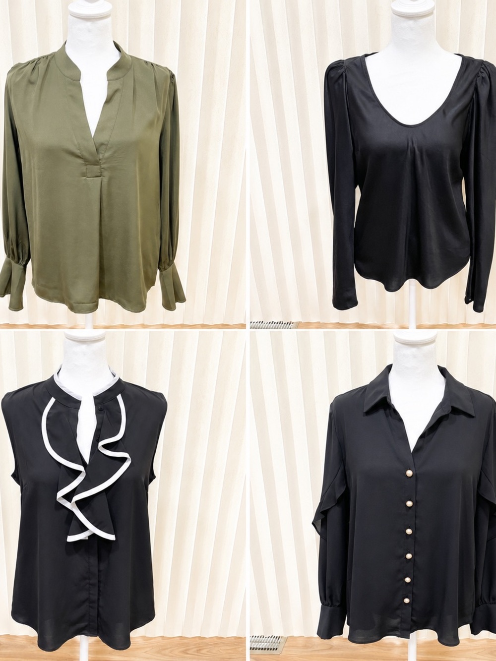Bundle of 4 Women’s Blouses – Small Sizes